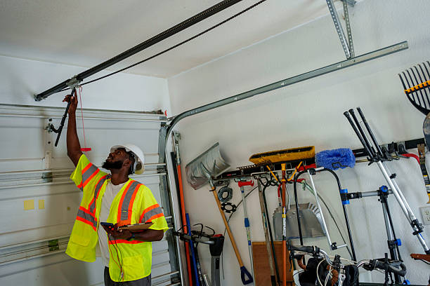 Professional Garage Door Panel Replacement technician working in Royal Pines, NC